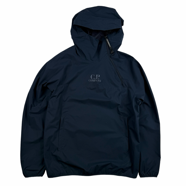 CP Company Navy Pro Tek Lightweight Hooded Pullover Smock Jacket - Medium