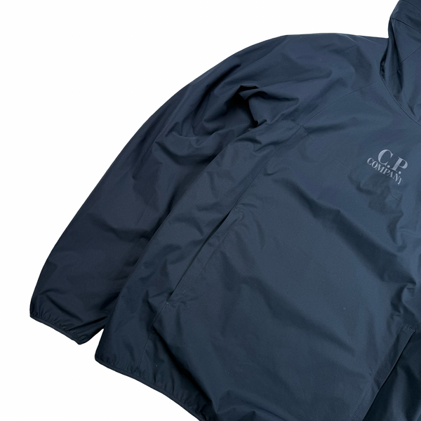 CP Company Navy Pro Tek Lightweight Hooded Pullover Smock Jacket - Medium
