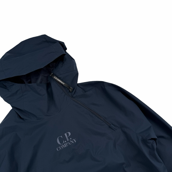CP Company Navy Pro Tek Lightweight Hooded Pullover Smock Jacket - Medium