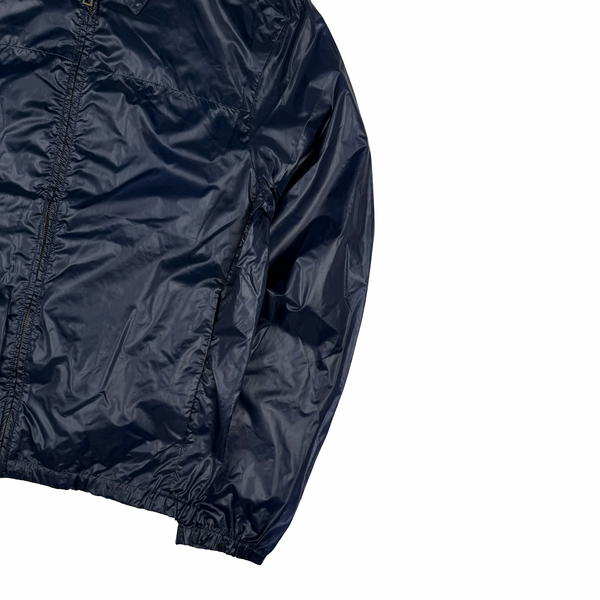 Prada Super Light Weight Navy Blue Nylon Bomber Jacket - Small (46)