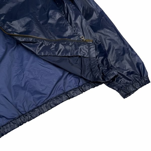 Prada Super Light Weight Navy Blue Nylon Bomber Jacket - Small (46)