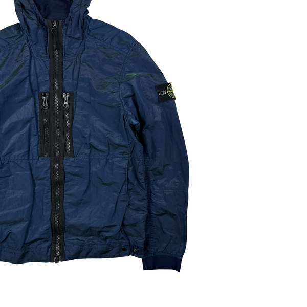 Stone Island 2017 Blue Nylon Metal Watro Colour Weft Jacket - Small