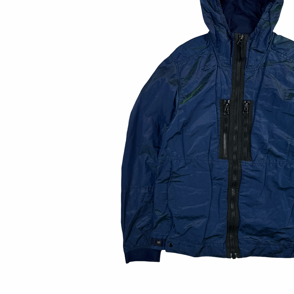 Stone Island 2017 Blue Nylon Metal Watro Colour Weft Jacket - Small