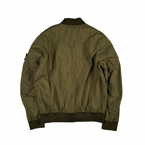 Stone Island 2017 Kahki Garment Dyed Crinkle Reps Jacket - Large