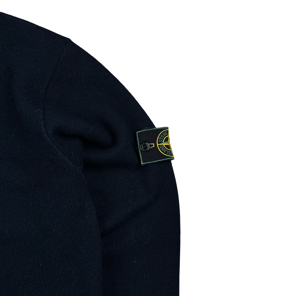 Stone Island Vintage Green Edge 1998 Navy Mock Neck Jumper - Large