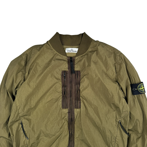 Stone Island 2017 Kahki Garment Dyed Crinkle Reps Jacket - Large
