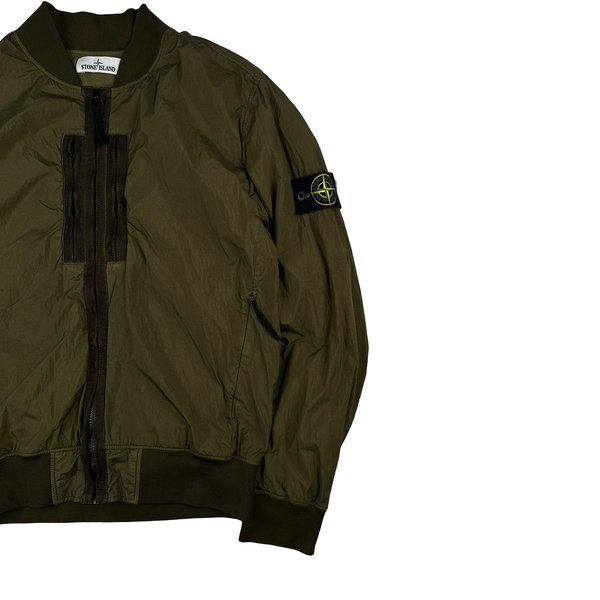 Stone Island 2017 Kahki Garment Dyed Crinkle Reps Jacket - Large