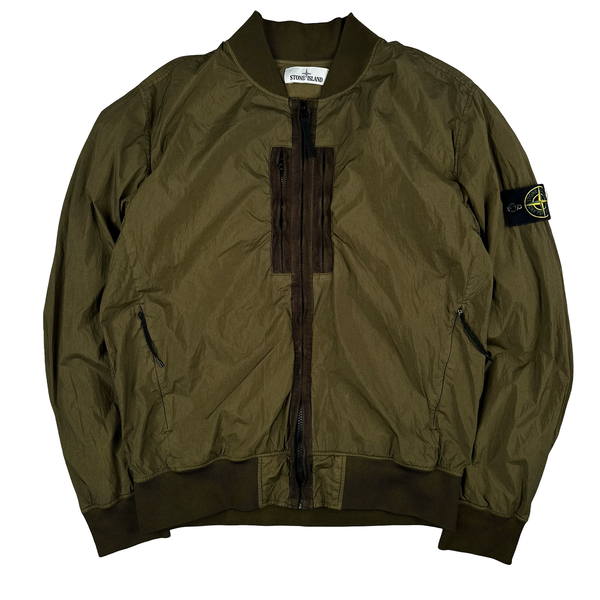 Stone Island 2017 Kahki Garment Dyed Crinkle Reps Jacket - Large