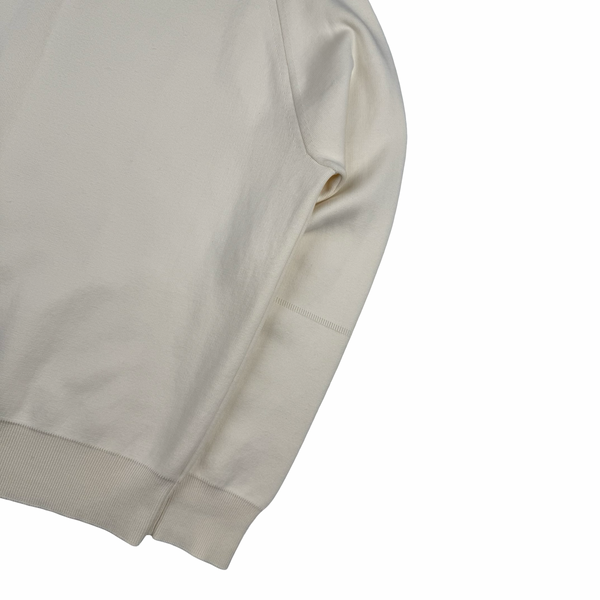 Stone Island 2022 Ghost Cream Cotton Knit Crew Neck Jumper - Medium