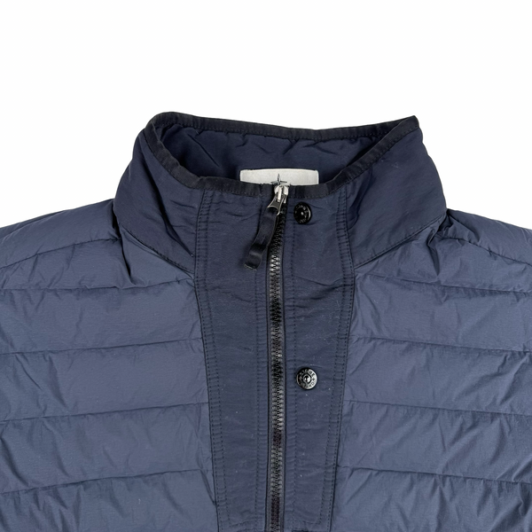 Stone Island 2019 Navy Blue Down Filled Loom Woven Puffer Jacket - Medium