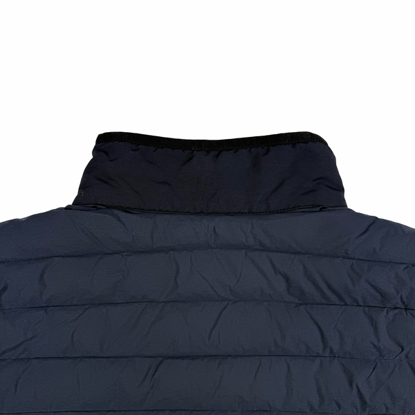 Stone Island 2019 Navy Blue Down Filled Loom Woven Puffer Jacket - Medium