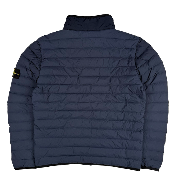 Stone Island 2019 Navy Blue Down Filled Loom Woven Puffer Jacket - Medium