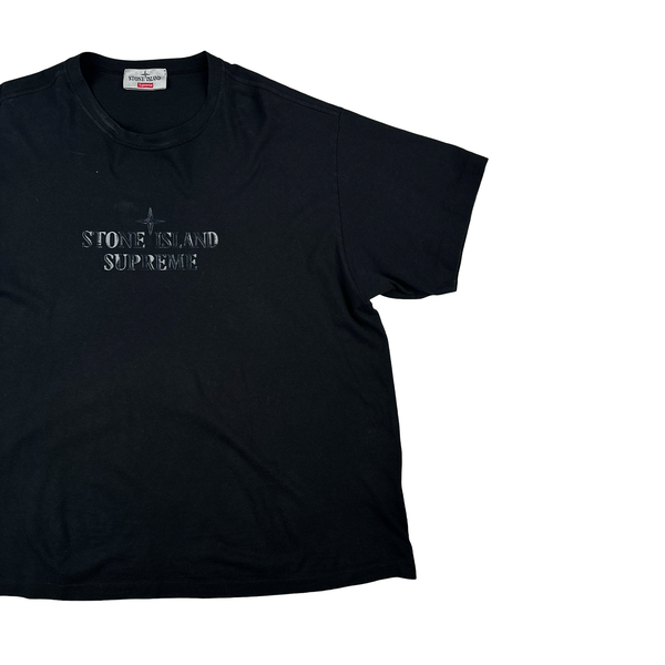 Stone Island x Supreme Black T Shirt - XL