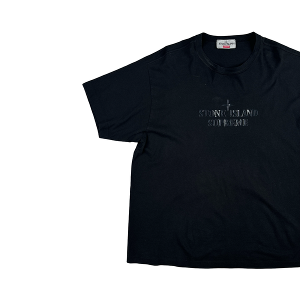 Stone Island x Supreme Black T Shirt - XL