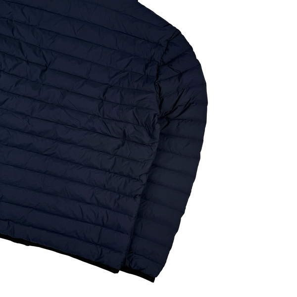 Stone Island 2019 Navy Blue Down Filled Loom Woven Puffer Jacket - Medium