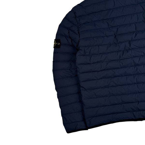 Stone Island 2019 Navy Blue Down Filled Loom Woven Puffer Jacket - Medium
