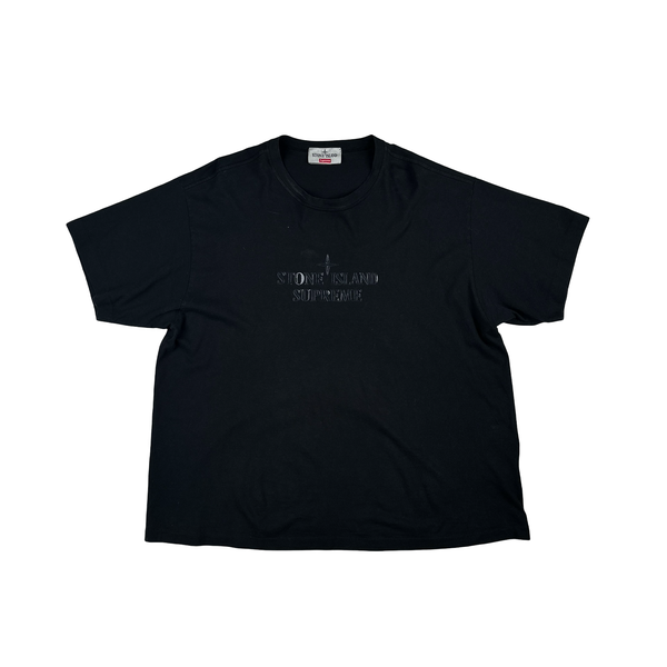 Stone Island x Supreme Black T Shirt - XL