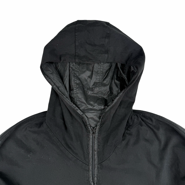 Stone Island Vintage 1995 Black Reversable Cotton/Nylon Metal Hooded Pullover - XL