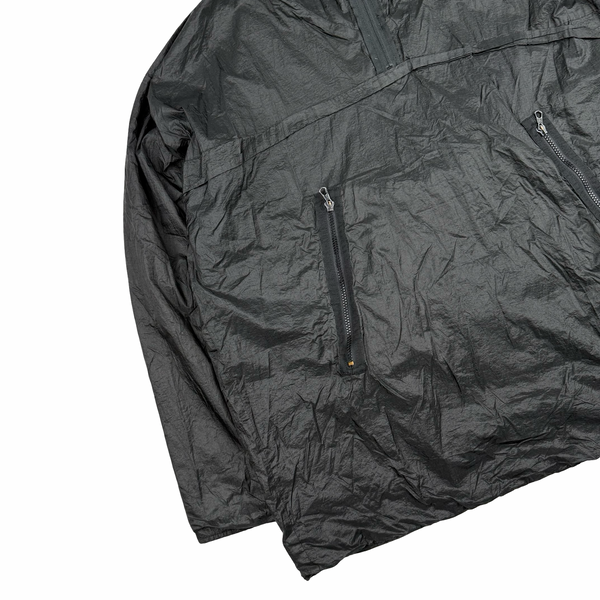 Stone Island Vintage 1995 Black Reversable Cotton/Nylon Metal Hooded Pullover - XL