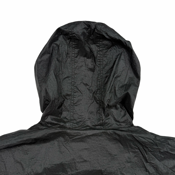 Stone Island Vintage 1995 Black Reversable Cotton/Nylon Metal Hooded Pullover - XL