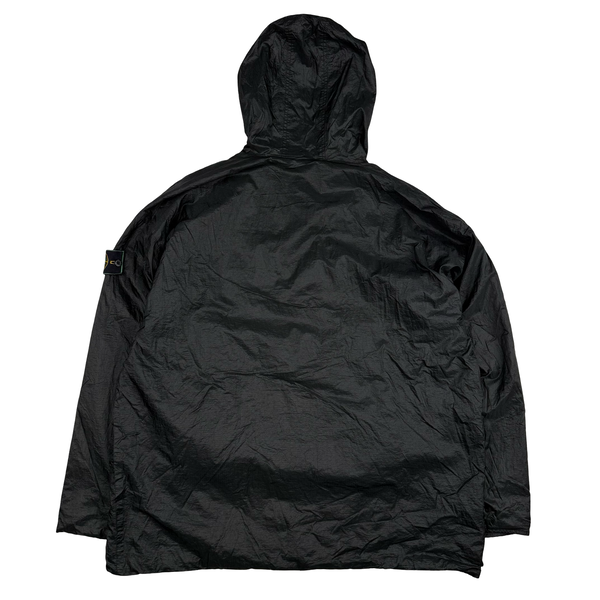 Stone Island Vintage 1995 Black Reversable Cotton/Nylon Metal Hooded Pullover - XL