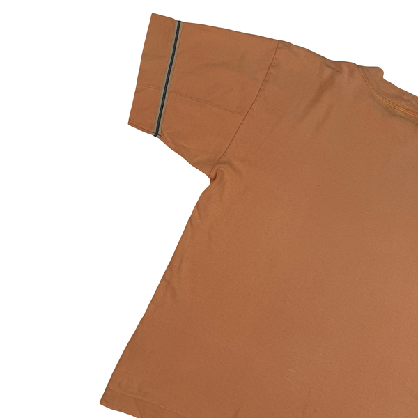 Stone Island 80's Vintage Spellout Peach Cotton T Shirt - Small