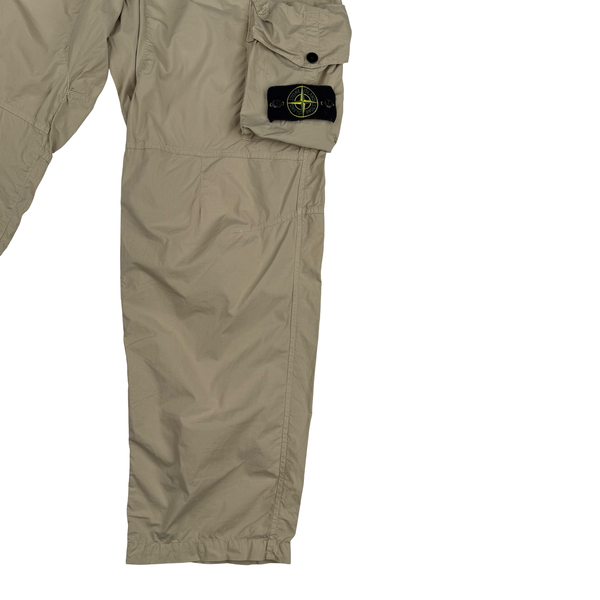 Stone Island 2022 Beige Loose Fit Cargo Trousers - 30"