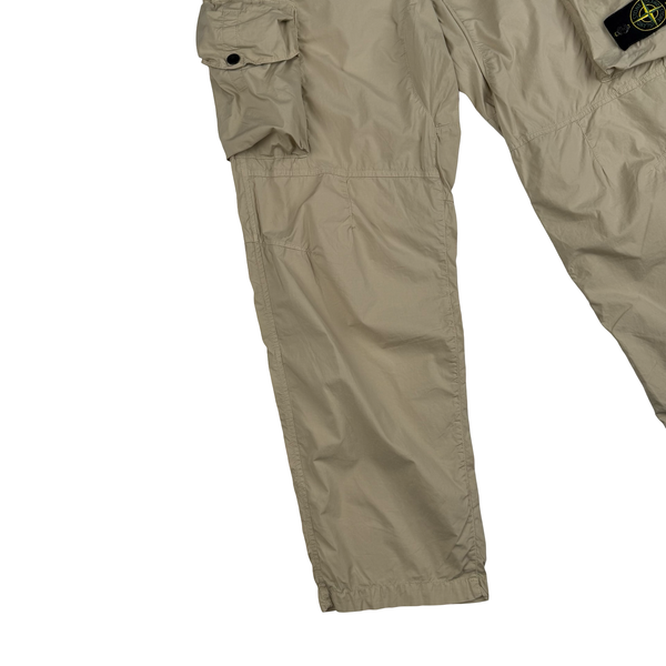 Stone Island 2022 Beige Loose Fit Cargo Trousers - 30"