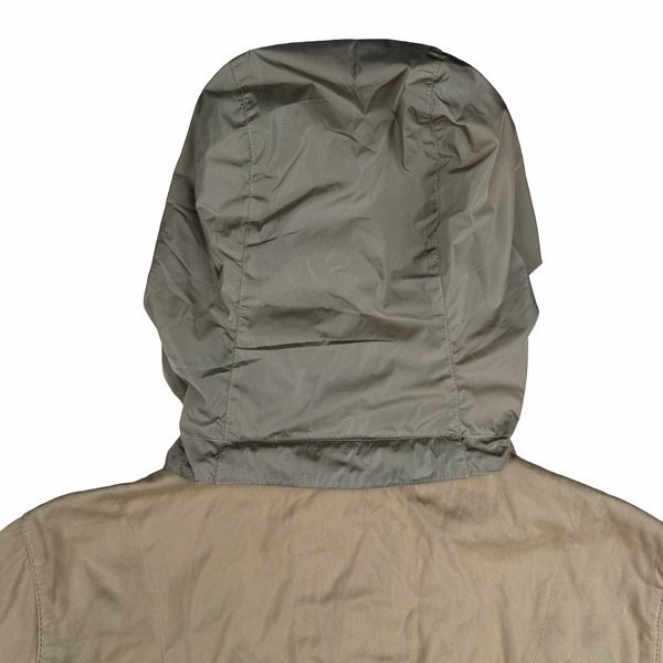 Prada Beige Tela Steel Cotton Red Tab Jacket - Medium