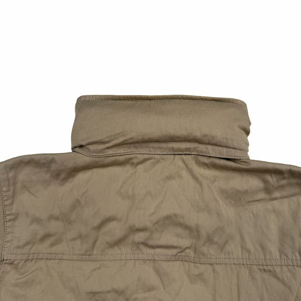 Prada Beige Tela Steel Cotton Red Tab Jacket - Medium