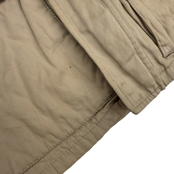 Prada Beige Tela Steel Cotton Red Tab Jacket - Medium