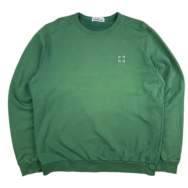 Stone Island 2013 Green Cotton Crew Neck Pullover - 3XL