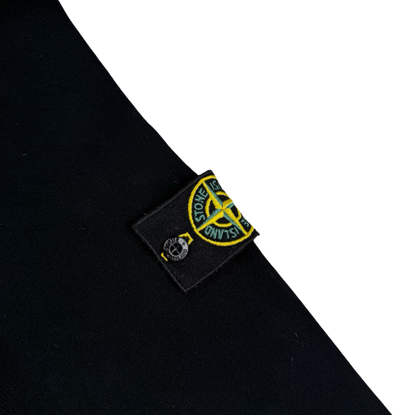 Stone Island 2018 Black Cotton Knit Crewneck Jumper- Medium