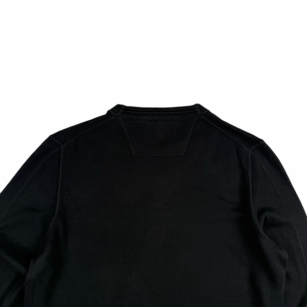 Stone Island 2018 Black Cotton Knit Crewneck Jumper- Medium