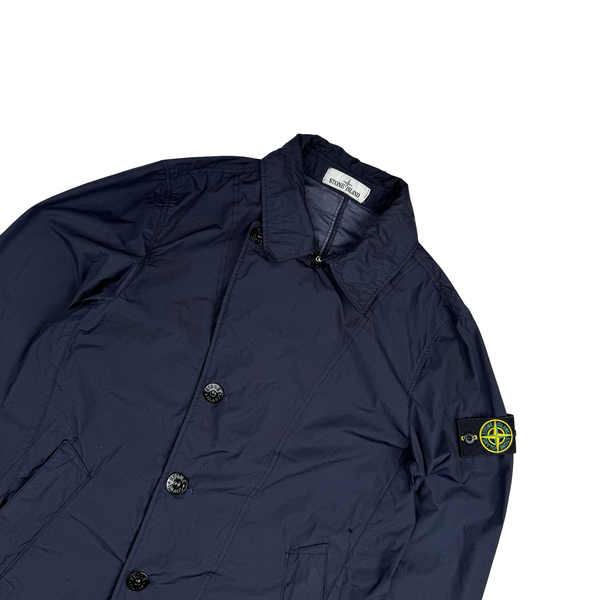 Stone Island 2021 Navy Naslan Light Watro Lightweight Jacket - Small