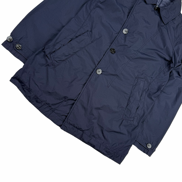 Stone Island 2021 Navy Naslan Light Watro Lightweight Jacket - Small
