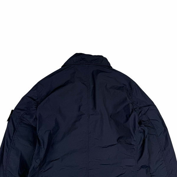 Stone Island 2021 Navy Naslan Light Watro Lightweight Jacket - Small