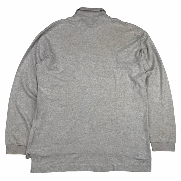 CP Company Grey Cotton Longsleeve Polo Shirt - Large