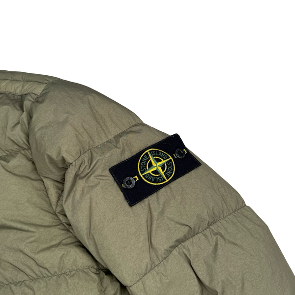 Stone Island 2016 Light Khaki Crinkle Reps Down Puffer Jacket - XL