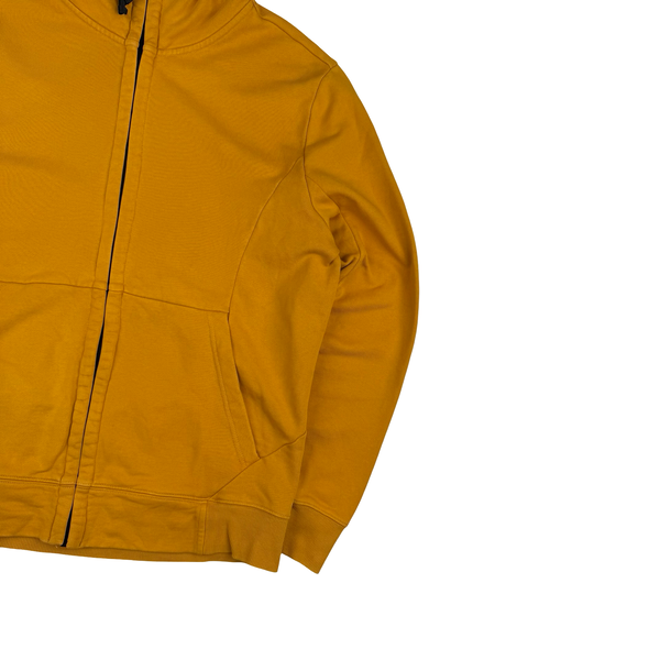 CP Company Yellow Cotton Full Zip Goggle Hoodie - XL