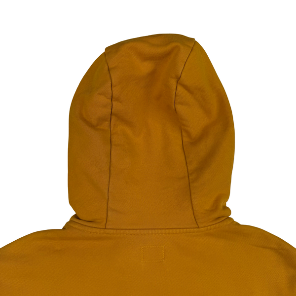 CP Company Yellow Cotton Full Zip Goggle Hoodie - XL