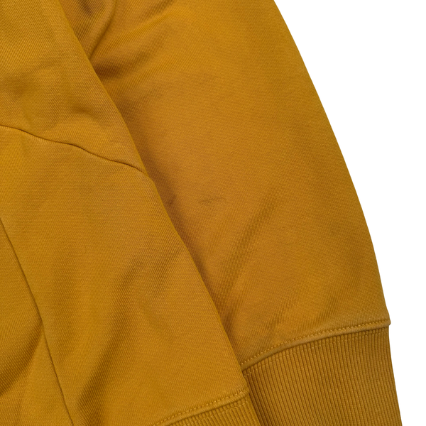 CP Company Yellow Cotton Full Zip Goggle Hoodie - XL