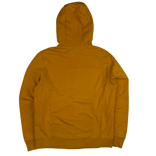 CP Company Yellow Cotton Full Zip Goggle Hoodie - XL