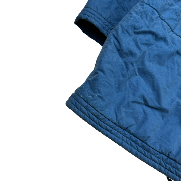 CP Company Vintage 90's Blue Fur Hood Junior Zipped Jacket - Small