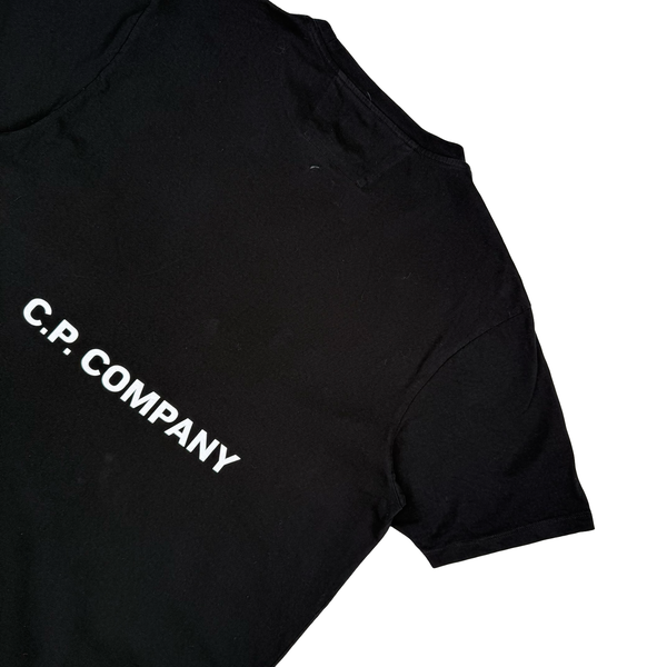 CP Company Graphic Spellout Black T Shirt - XL