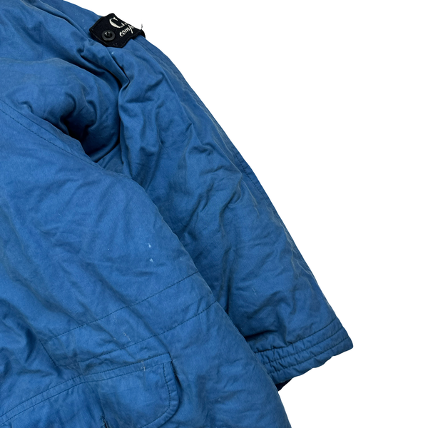 CP Company Vintage 90's Blue Fur Hood Junior Zipped Jacket - Small