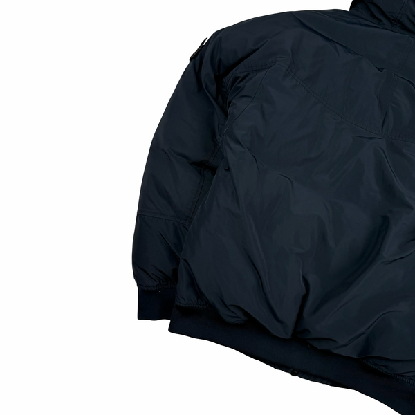 Stone Island 2020 Navy Micro Reps Down Filled Hooded Bomber Jacket - XL