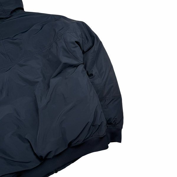 Stone Island 2020 Navy Micro Reps Down Filled Hooded Bomber Jacket - XL