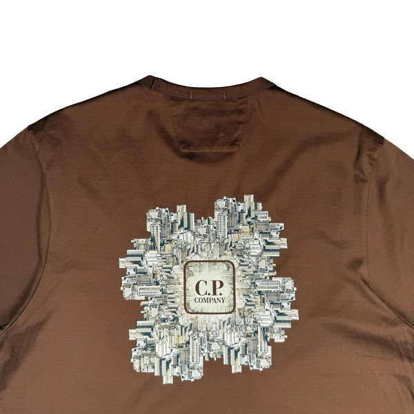 CP Company Brown Cotton Metropolis Graphic T Shirt - XL