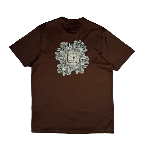 CP Company Brown Cotton Metropolis Graphic T Shirt - XL